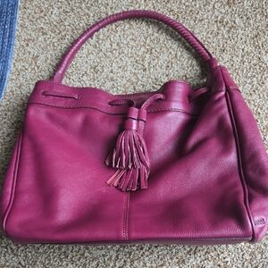 Cole Haan Magenta Leather Shoulder Bag